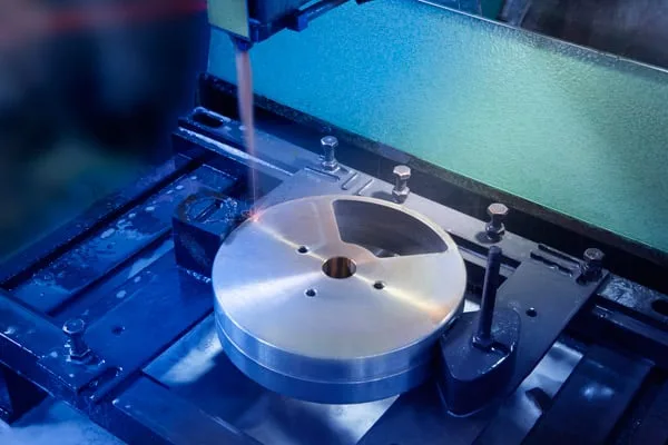 Datian valve component being machined