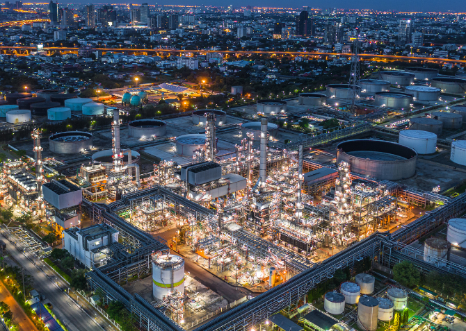Refinery Plant in Full Operation