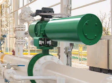 Bettis actuator installed in an industrial environment, demonstrating reliable automation solutions for precise valve control.